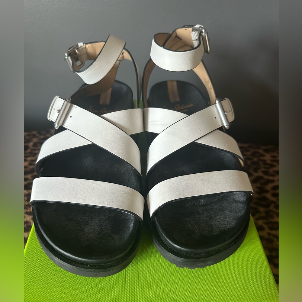 Sam Edelman White Leather Sandal Size 8